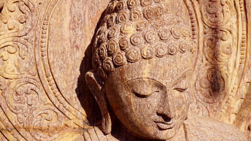 stone, built structure, statue, art and craft, face, archaeology, craft, close-up, carving - craft product, wisdom, peace, place of worship, human representation