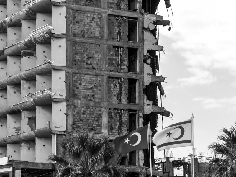 low angle view, mediterranean, place of worship, travel destinations, cyprus, famagusta varosha border, abandoned, peace, sides, day, contentious, 2003