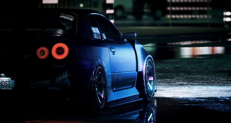 Need for Speed, Nissan, blue cars, 4K, NFS 2015, Nissan Skyline GT-R R34