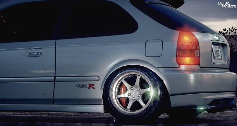 Honda, white, civic, type r, Need for Speed, VTEC, 8K, NFS 2015