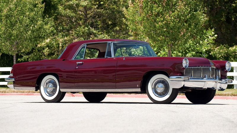 vintage, lincoln, antique, coupe, cars, ii, continental, continenatal, mark, 1080P, classic, 1956, red