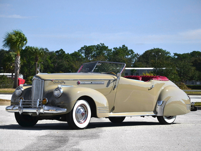 720P, luxury, victoria, 1941, packard, super, 180, retro, convertible