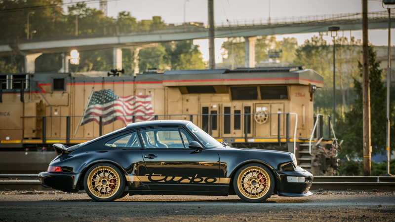 Porsche, Coupé, Sport Car, Porsche 964 Turbo, Black Car, 1080P, Old Car, Car