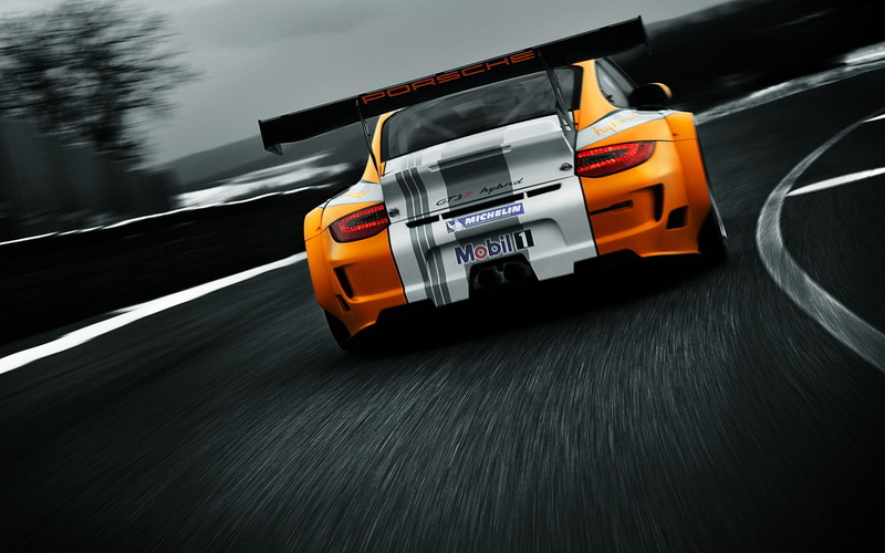 hybrid, porsche, r, cars, 1080P, white, orange, gt