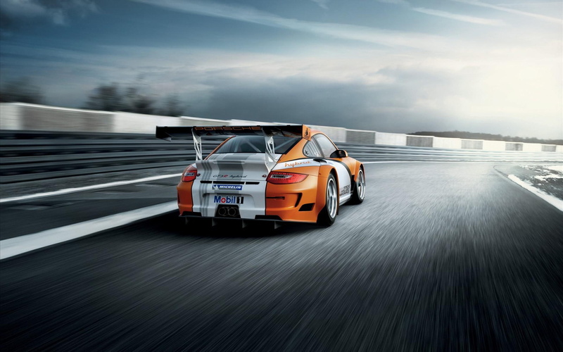 sports, porsche, 1080P, orange, gt, r, car, cars, hybrid, white