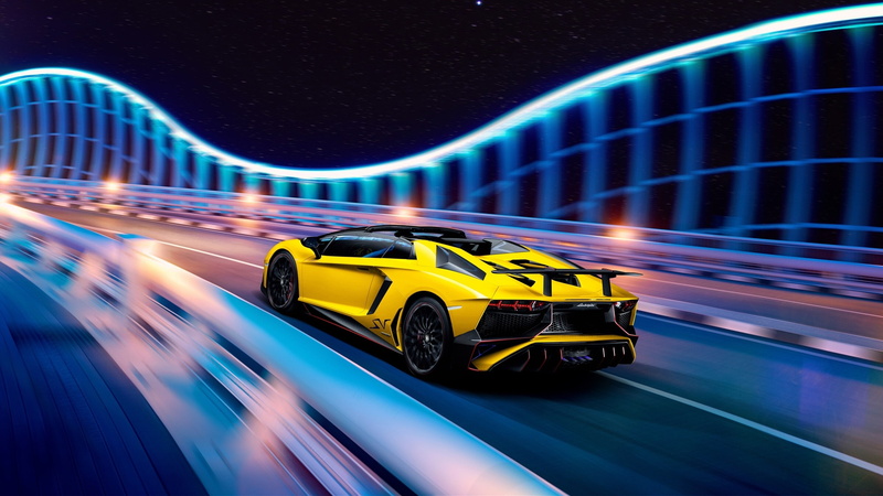 vehicle, car, Lamborghini Aventador, 2K