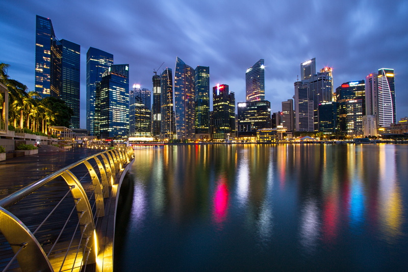 waterfront, urban Scene, no People, landscape, building, famous Place, skyscraper, asia, metropolis, city Life, nature, office building exterior, bridge