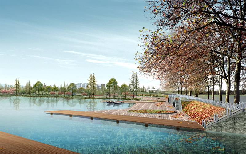vacations, landscape, spoon, tranquil Scene, poolside, park - Man Made Space, reflection, tranquility, wood - Material, sky, travel, water, lake, nature