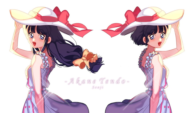 seoji, akane, ranma, bow, hat, tendo, 720P, dress