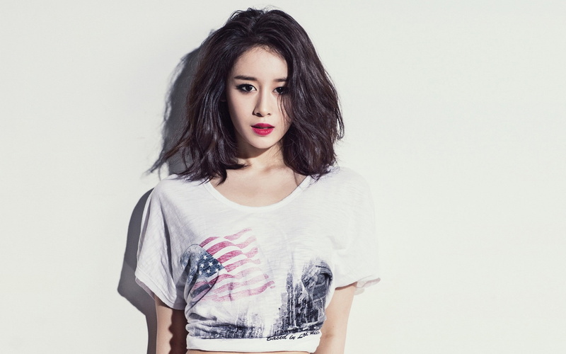 women, 1080P, model, red lipstick, Jiyeon, T-ara, Asian