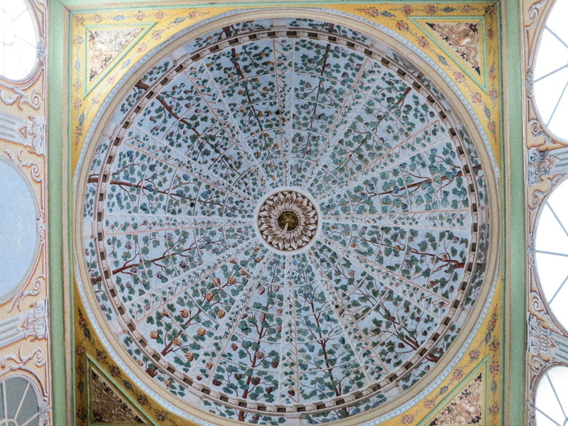 mural, place of worship, belief, spirituality, building, art and craft, architecture, circle, architecture and art, 4K, built structure, dome, low angle view