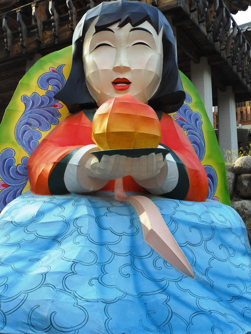 buddhas birthday, creativity, built structure, human representation, representation, day, male likeness, south korea, multi colored, sculpture, belief