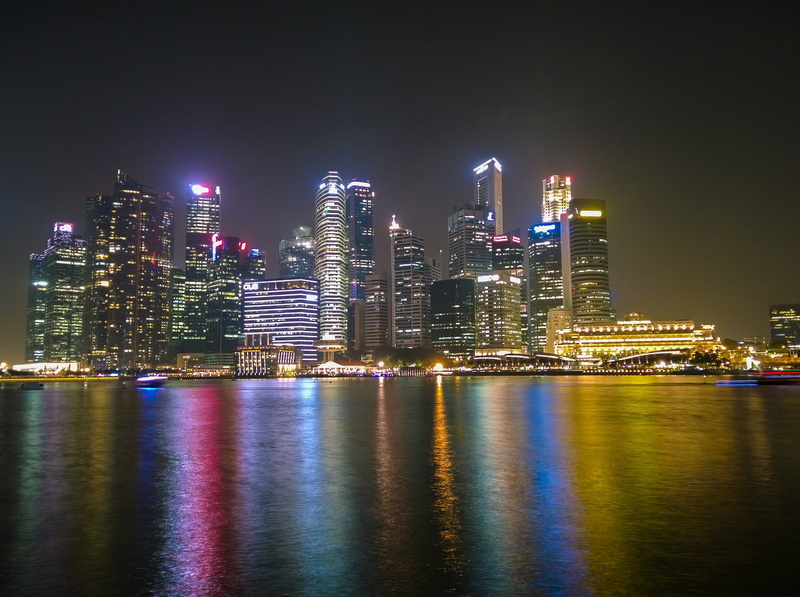 night, marina bay, no people, outdoors, illuminated, office building exterior, bank, urban, buildings, singapore river, building Exterior, modern, rise