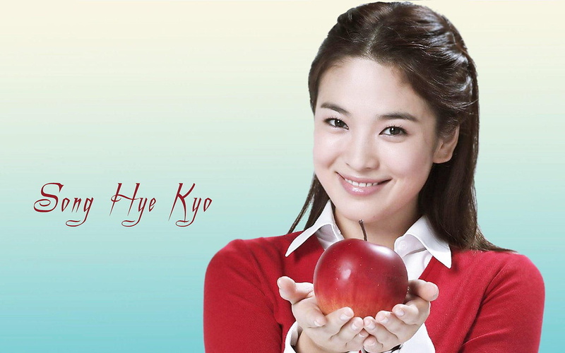 song, hye, 1080P, apple fruit, south korean actress, 1920x1200, song hye kyo, apple, showing, actress, kyo