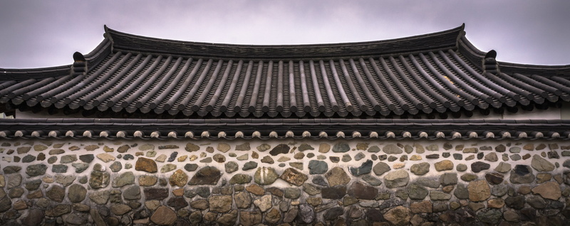 sky, solid, building, wild, travel destinations, 4K, building exterior, construction, roof tile, ancient, built structure, hanok, wall, architecture, brown