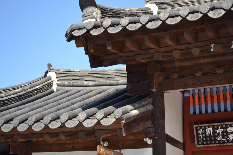religion, built structure, giwajip, no people, nature, sky, architecture, 4K, building exterior, hanok village, art and craft, building, architectural column