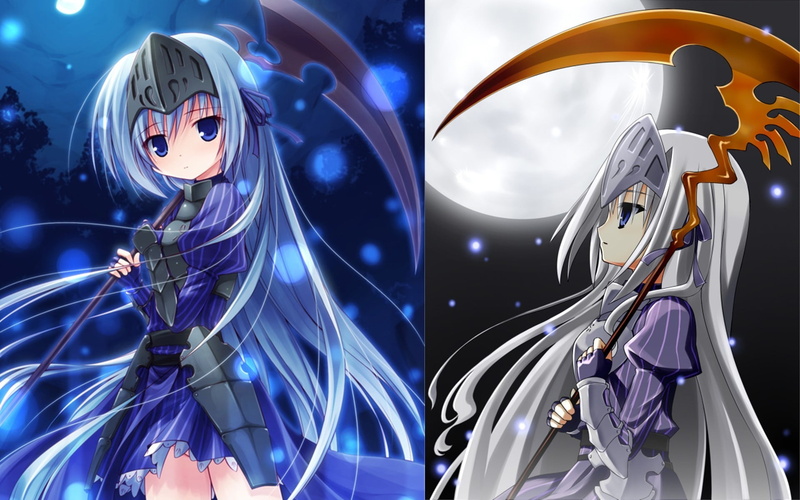 close-up, Kore wa Zombie Desu ka?, outdoors, anime girls, festival, collage, no people, 1080P, Eucliwood Hellscythe, art and craft, arts culture and entertainment