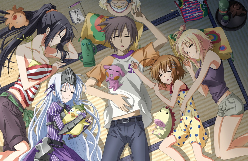4K, Seraphim, anime girls, Kore wa Zombie Desu ka?, Eucliwood Hellscythe, anime, Haruna, Aikawa Ayumu
