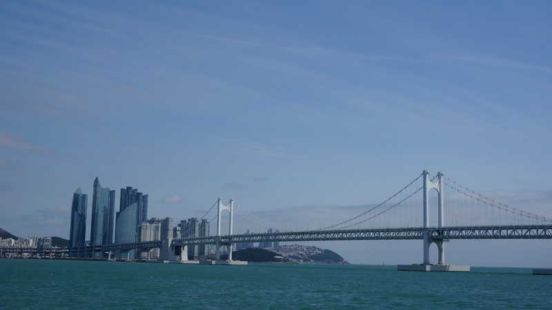 cityscape, city, office building exterior, travel destinations, connection, bridge - man made structure, sea, gwangan bridge, bay, gwangalli, bridge, sky