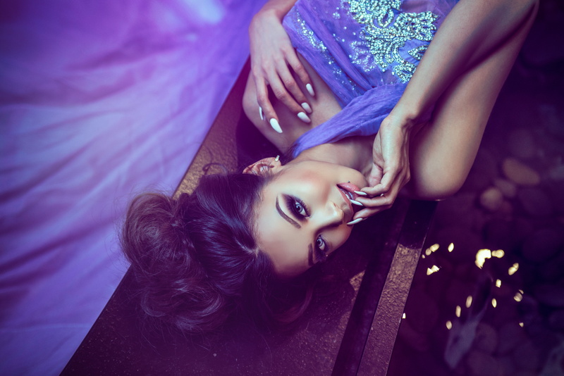 4K, brunette, makeup, Dannie Riel, girl