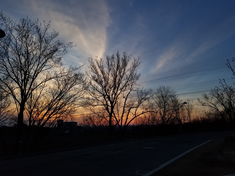 university, beauty in nature, dusk, environment, sunset, trees, tree, landscape, dawn, tranquil scene, scenics - nature, outdoors, done, transportation