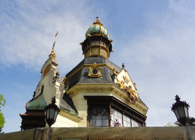 the past, architecture, gold colored, day, nature, pavillon, place of worship, religion, czechia, building, history, built structure, no people, 2K, dome
