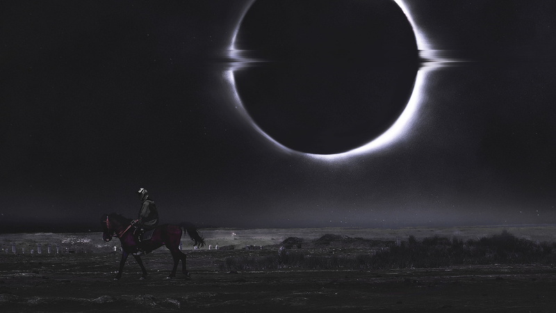 Hani Jamal, black, 1080P, eclipse, photo manipulation, dark, Moon