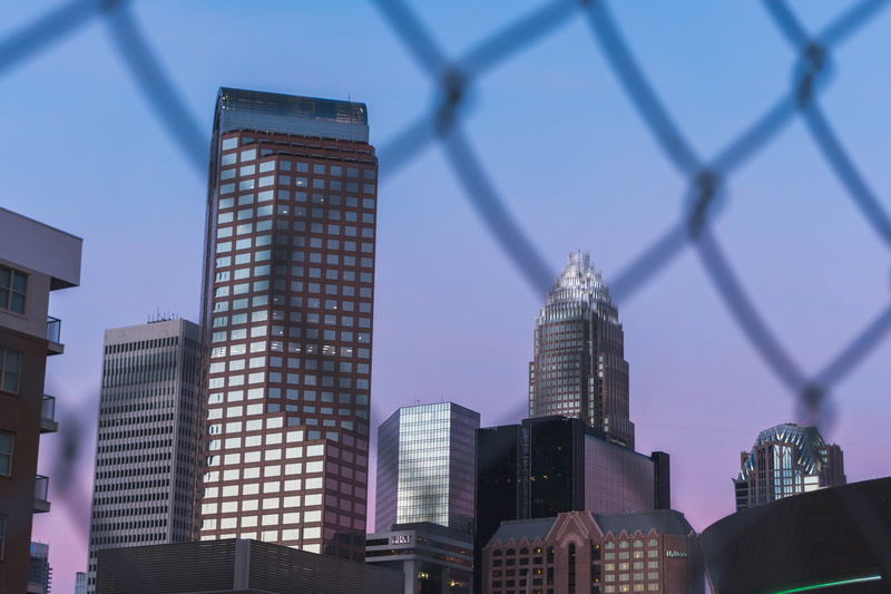 landscape, low angle view, tall - high, built structure, charlotte, city, clt, architecture, united states, building exterior, tower, financial district
