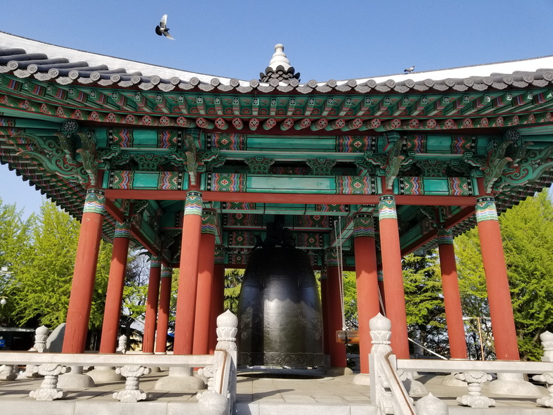 south korea, architectural column, belief, built structure, religion, travel destinations, spirituality, 4K, day, architecture, ornate, no people, bird