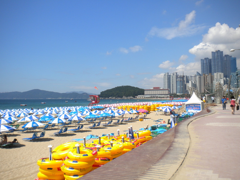 architecture, sand, people, Haeundae Beach, beauty in nature, skyscraper, seascape, vacations, built structure, nature, building exterior, clouds, beach