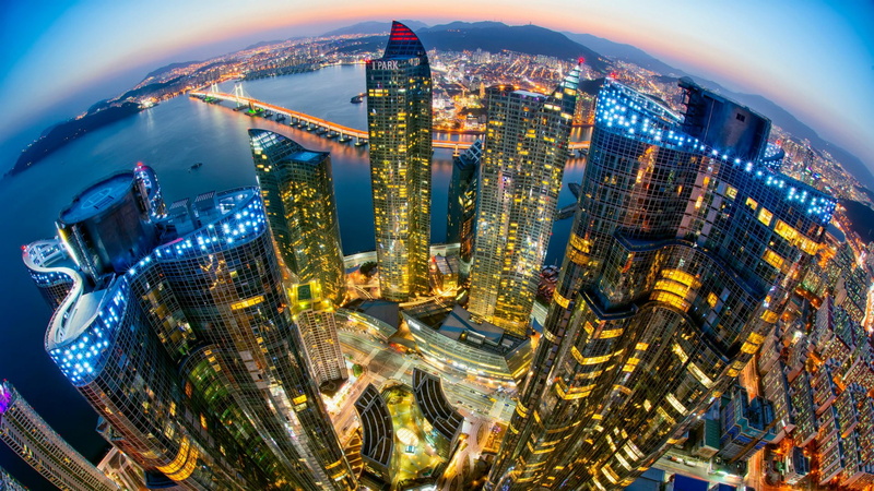 downtown, busan, cityscape, skyline, south korea, city, asia, skyscraper, 1080P