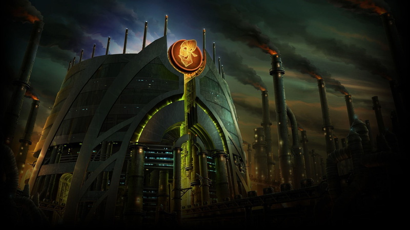 travel destinations, office building exterior, building, dusk, skyscraper, religion, place of worship, oddworld new n tasty video games, tower, low angle view