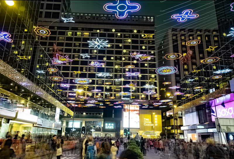 built structure, street, women, view, lifestyles, group of people, text, crowd, celebrate, tsim sha tsui, architecture, large group of people, hong kong