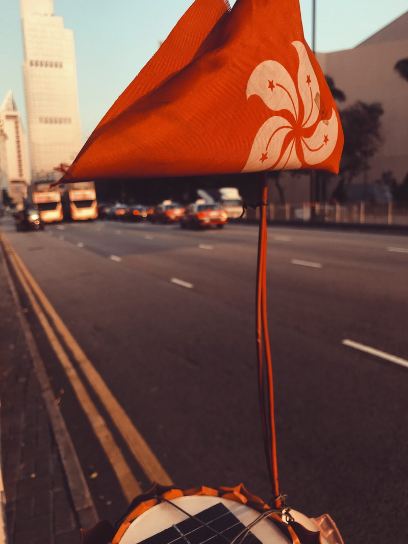 orange color, 4K, sign, road sign, day, street, guidance, city, road, streets, symbol, tsim sha tsui, flag, marking, communication, politics, motor vehicle