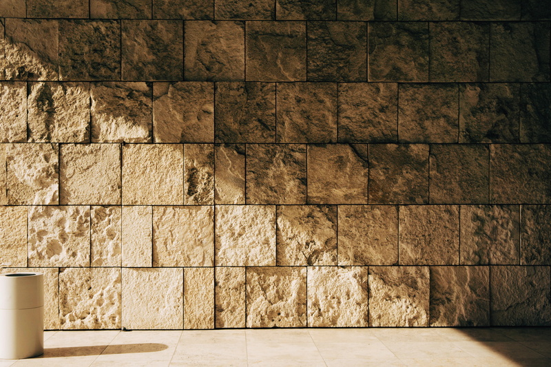 la, design, sony, nature, stone wall, architecture, built structure, tiled floor, stone material, flooring, 5K, solid, concrete, no people, the getty