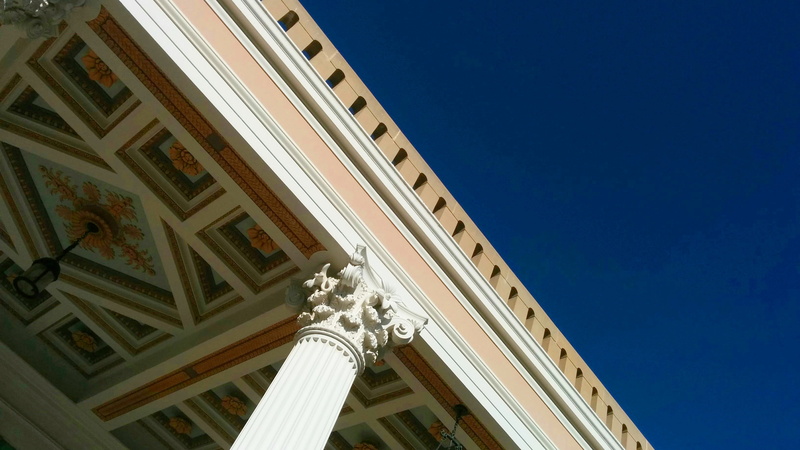 outdoors, the past, copy space, architectural column, nature, city, courthouse, day, building, built structure, window, building exterior, architecture