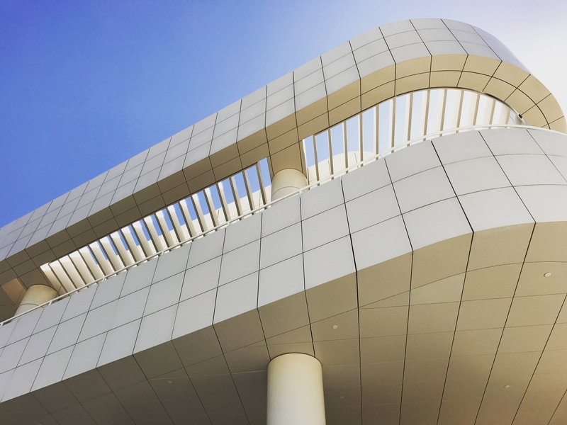 outdoors, united states, brentwood, los angeles, built structure, no people, office, clear sky, modern, nature, architectural feature, glass - material