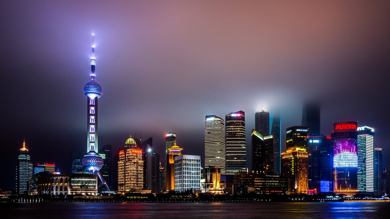 skyline, cityscapes, architecture, buildings, skylines, china, asia, night, light, bridges, citylifes, asian, cities, skyscrapers, highways, chine, shanghai