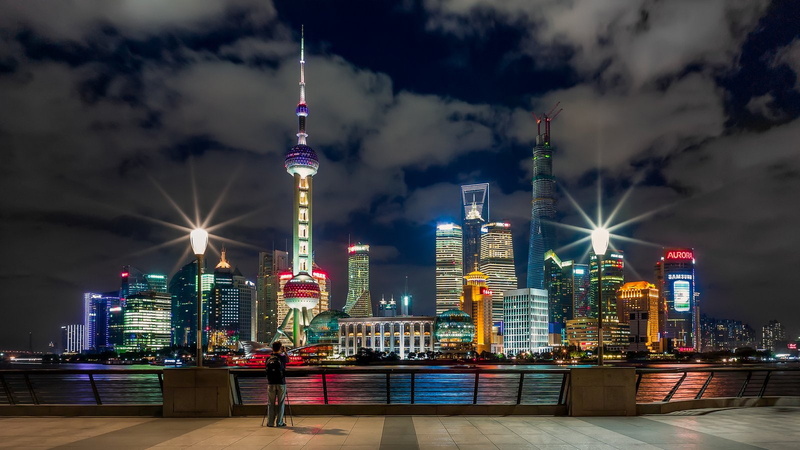 asian, citylifes, skylines, asia, asians, shanghai, light, buildings, chine, 720P, highways, night, bridges, architecture, skyscrapers, cityscapes, china