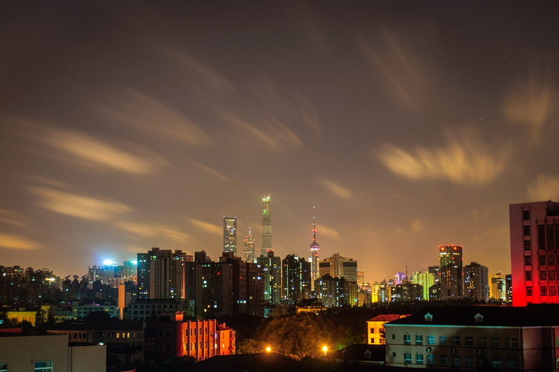 asian, shanghai, architecture, highways, citylifes, skyscrapers, buildings, 720P, cityscapes, cities, light, asians, chine, skylines, bridges, night, china