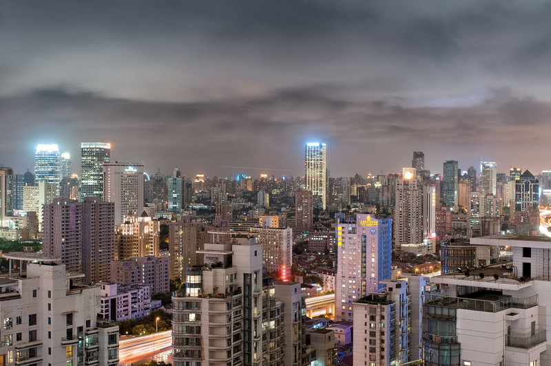 night, chine, asian, skylines, cityscapes, bridges, skyscrapers, cities, asians, china, citylifes, light, 720P, shanghai, architecture, buildings, skyline