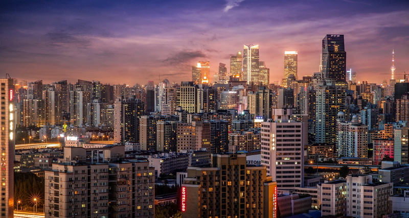 night, asian, skyscrapers, citylifes, chine, buildings, asians, china, cityscapes, cities, architecture, asia, skylines, highways, skyline, light, bridges