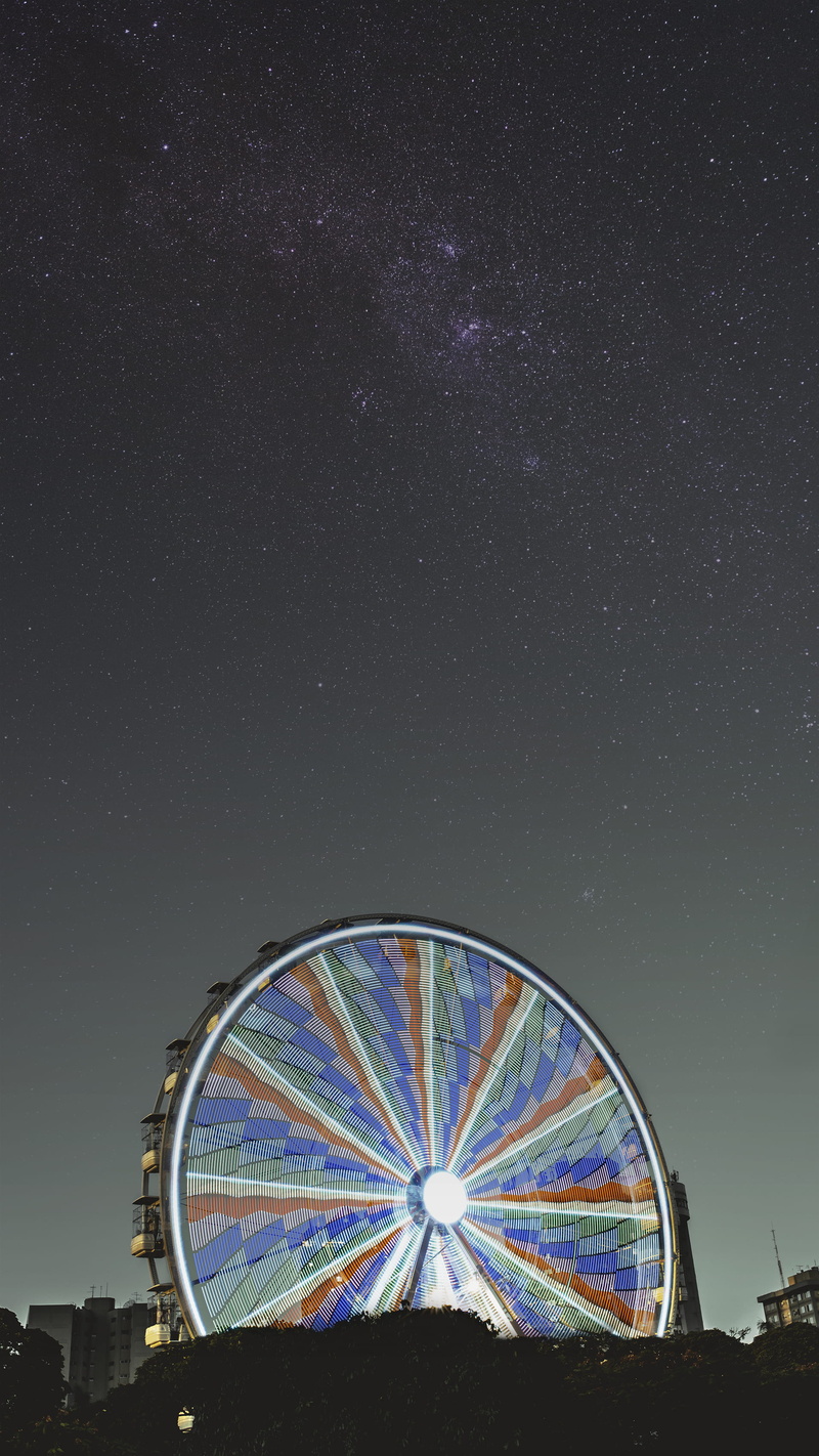 architecture, space, outdoors, amusement park ride, theme park, amusement park, brazil, 2K, tent, building exterior, maringá, multi colored, science, carnival