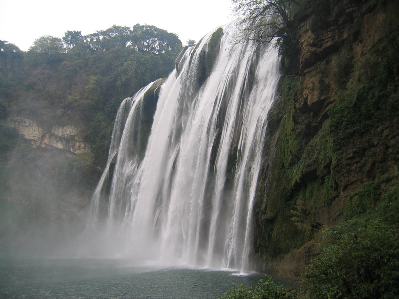IMG, photography, green, tropical Rainforest, landscape, surrounded, time lapse photography, stream, huangguoshu, nature, china, trees, prc, scenics, waterfall