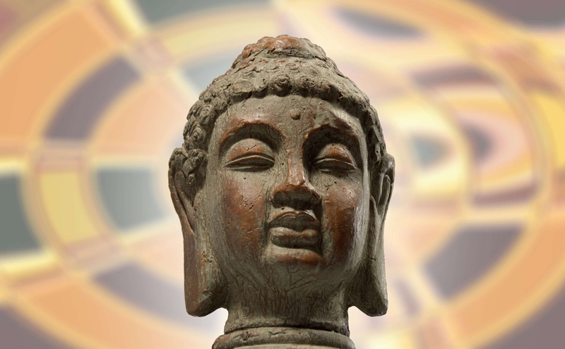 buddha figure, focus on foreground, fig, male likeness, sculpture, head, no people, buddha, human representation, religion, bust, history, creativity, low angle view