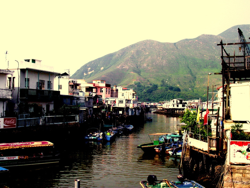 island, city, fish, boat, lantau, kong, transportation, hong, asia, china, residential district, rural, hong kong, 4K, sea, architecture, village, water