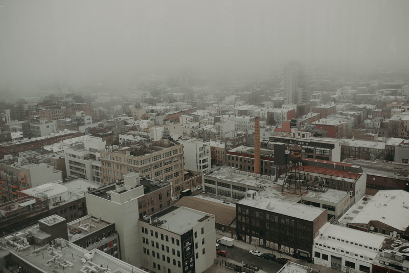 architecture, new york city, united states, landscape, urban, city, cityscape, town, smog, day, high angle view, cold temperature, crowd, nature, brooklyn