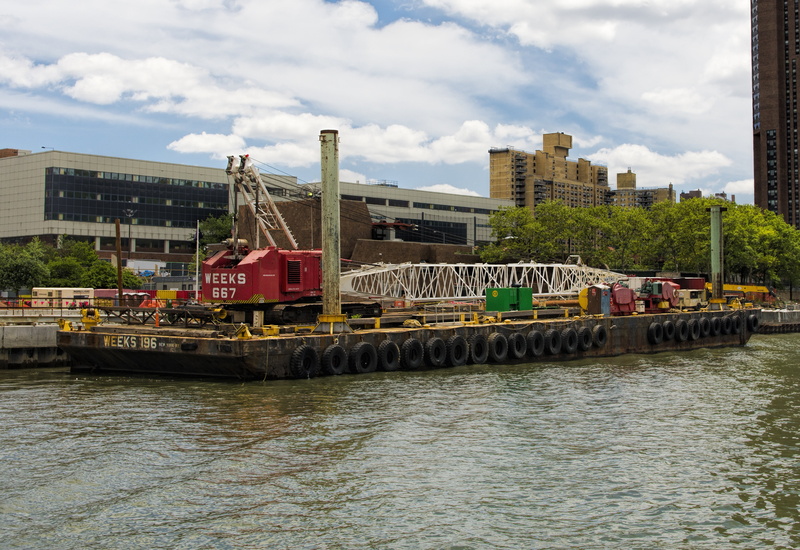 river, barge, day, storage, 4K, no people, transportation, sky, built structure, new york, port, outdoors, dock, terminal, waterfront, machinery, boat