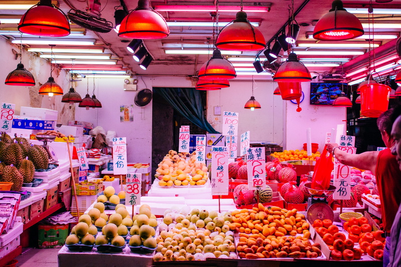 4K, orange, abundance, retail, indoor, flora, food and drink, man, variation, near, choice, light, business, standing, healthy eating, asian, orange color