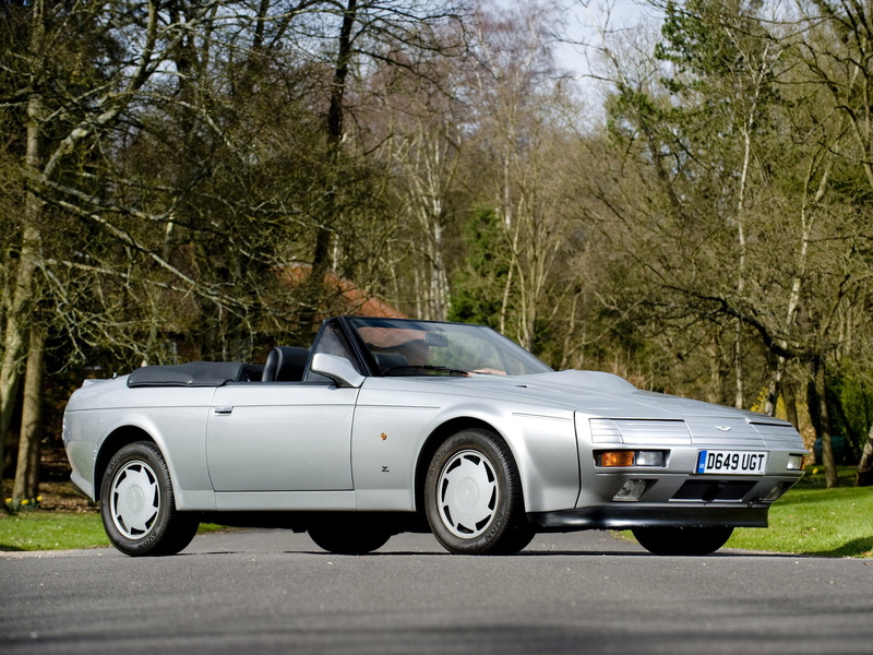 volante, plant, convertible, day, black Color, road, 1988, aston martin, domestic Car, v8, side View, speed, driving, luxury, wealth, silver, zagato, old-fashioned